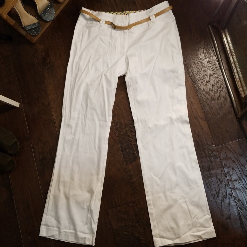 Flirtatious White Dress Pants Size 11